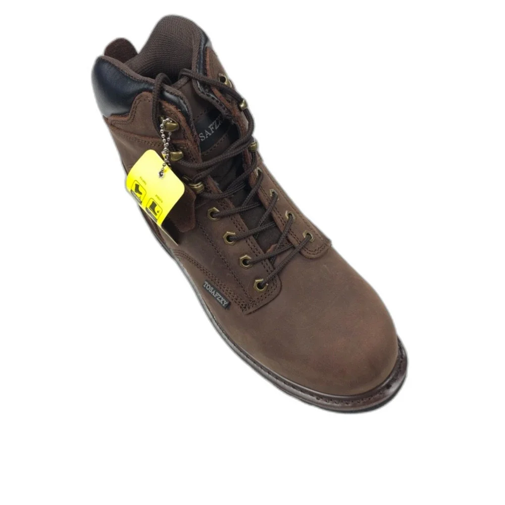 NWT NIB Work Safety Boots Crazy-Horse Leather Steel Toe Waterproof Non-Slip 10